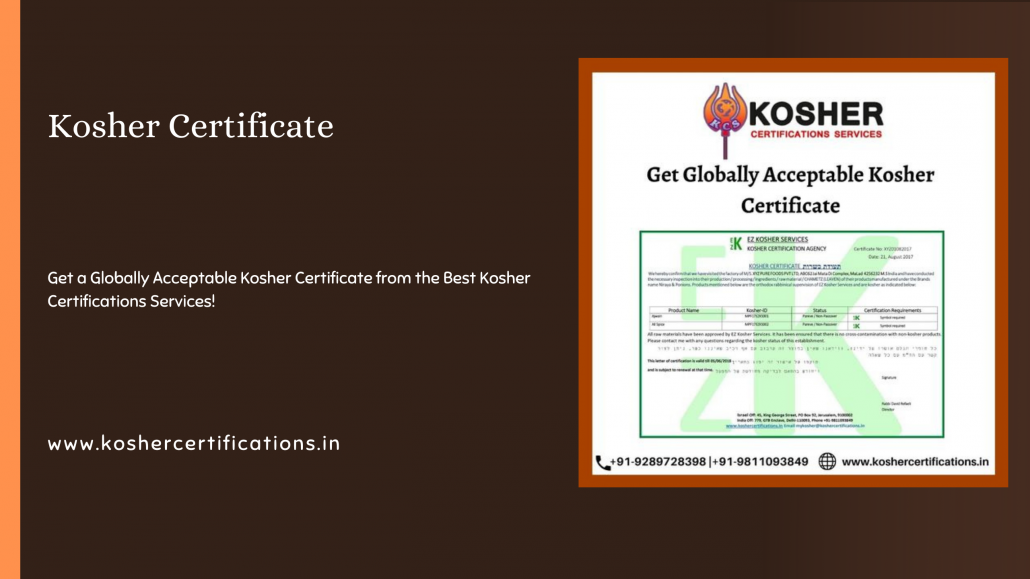 Globally Acceptable Kosher Certificate